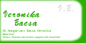 veronika bacsa business card